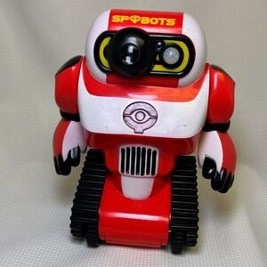 Spobots Robot Toy Vehicle Red White‎ Black Tank Tread Camera Collectible